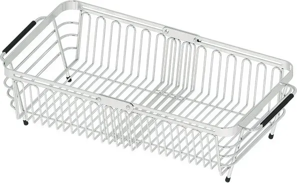 Maxcook Abtropfgestell für die Spüle, ausziehbarer Siebkorb aus Edelstahl 304, große Ausführung zum Abtropfen, Abziehen und Waschen von Gemüse und Obst, 29–44 x 21,2 x 10,5 cm, MCZW1231, Neujahrsofferte, top Geschenkideen