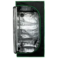 Melko Gewächshaus Growbox Pflanzenzelt Zuchtzelt Indoor Darkroom Zuchtschrank Frühbeet, 1 Stück, Inkl. wasserfester Bodeneinsatz, herausnehmbar, leicht zu reinigen, 99,9 % lichtundurchlässig schwarz 60 cm x 120 cm x 60 cm