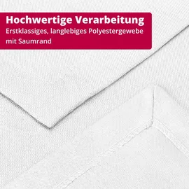 DecoHomeTextil Heimtextilmanufaktur Tischdecke Leinen Optik 130 x 130 cm Weiß