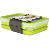 Emsa Lunchbox CLIP & GO grün 1,2 l, 1 Set