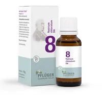PFLÜGER Schüßler Salze Nr. 8 Natrium chloratum D6 - 15g Globuli - Das Salz des Flüssigkeitshaushaltes - laktosefrei