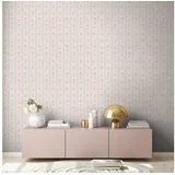 A.S. Création Maison Charme 390694 Vliestapete Vertikale Blümchen (Grau-Rot-Weiß, Floral, 10,05 x 0,53 m)