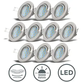 B.K.Licht Einbaustrahler 10er Pack 10-02-10-S