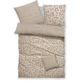Tom Tailor Bettwäsche »Ellja« 3 Stk., tlg. in Gr. 135x200 oder 155x220 cm, 100% Baumwolle, Leo Design 31763745-0 taupe, 1 Stk.,