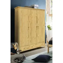 Home Affaire Kleiderschrank HOME AFFAIRE, beige (natur), B:144cm H:190cm T:58cm, Massivholz, Schränke, Kleiderschrank, gefertigt aus massivem Kiefernholz