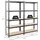 Proregal Lagerregal Metall 180x90x40 cm schwarz 5 Fachböden