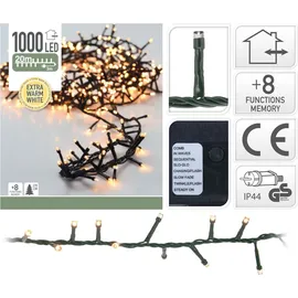 ECD Germany LED-Lichterkette Cluster 20 m Grün