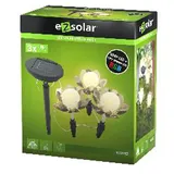 ez solar Solar LED Lotusblume 3er Set schwarz