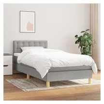 vidaXL Boxspringbett 100 x 200 cm Hellgrau