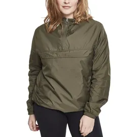 URBAN CLASSICS Ladies Basic Pull Over Jacket - Dark Green - L
