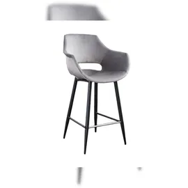 KAWOLA Barhocker ZAJA Sitzhöhe 76 cm Velvet grau