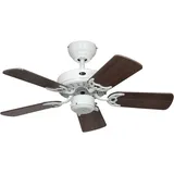 CasaFan Classic Royal WE-NB 75 cm Deckenventilator nussbaum/weiß inkl. Zugkette