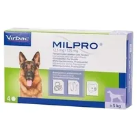 MILPRO Hund 12,5/125 mg 4 St. (5-75kg) Wurmkur