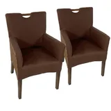 Amagohome Stuhl Rattanstuhl Polstersessel Polsterstuhl Esszimmer Stuhl Armlehner Sesse braun