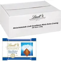 Lindt Minischokolade Excellence Minis Extra Cremig, Vollmilch, Mini-Tafeln, 200 Stück, 1100g