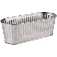 APS Besteckbehälter / Korb 29,5 x 12 cm, H: 10 cm, 18/0 Edelstahl, matt poliert