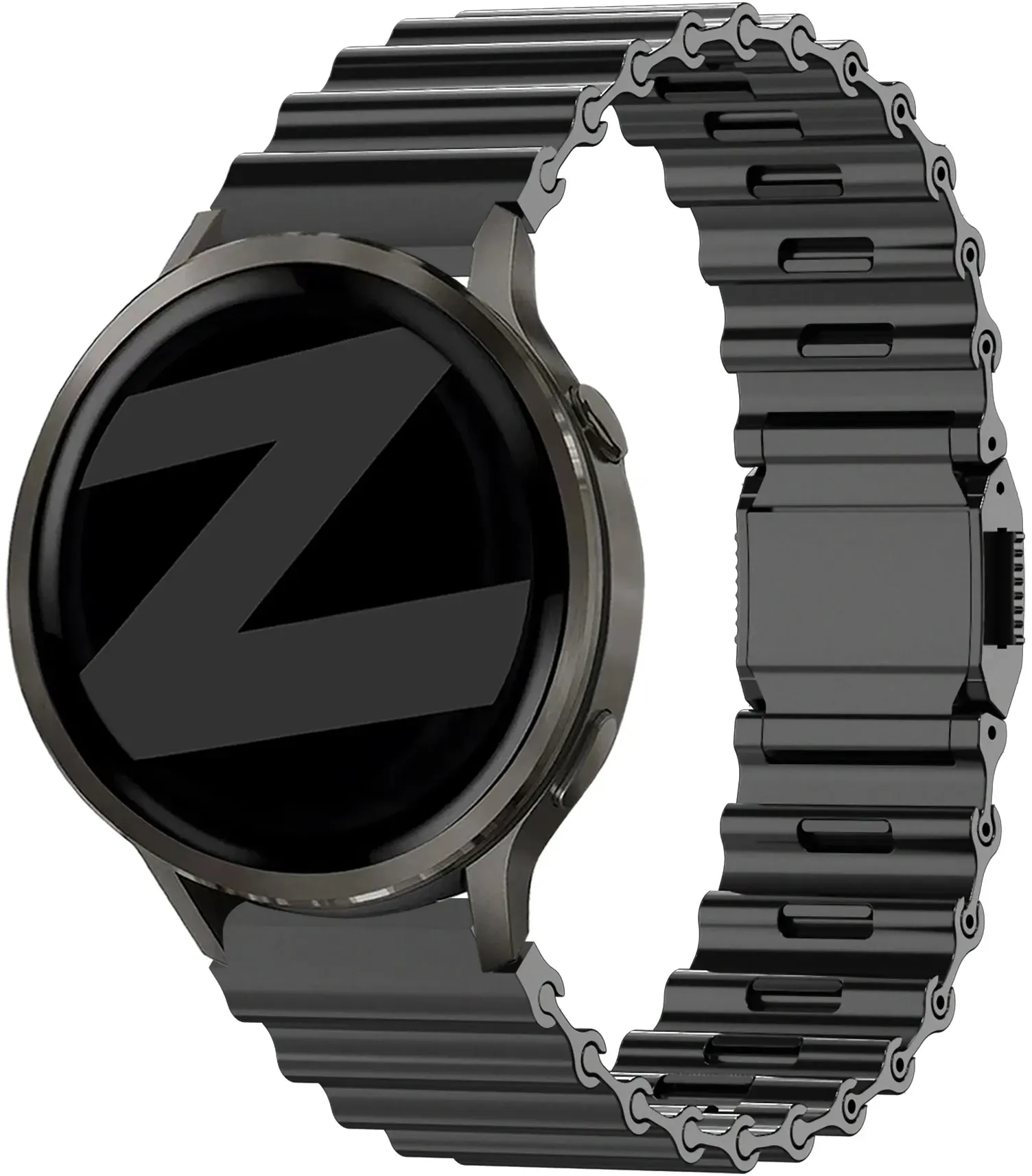 Bandz Nothing CMF Watch 3 Pro Armband Stahl 'Ocean' für Nothing CMF Watch 3 Pro - Schwarz - Clip Verschluss