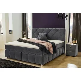 Jockenhöfer Gruppe Boxspringbett Bella, mit Kaltschaum-Topper grau