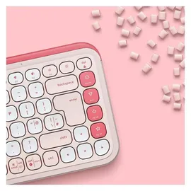 Logitech POP Icon Keys US Rosa / Offwhite