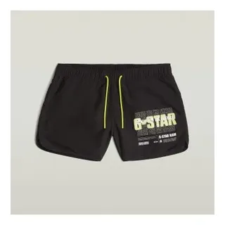 G-Star für Herren. D26206-A505-6484 Carnic Graphic Badeanzug schwarz (L), Strandbekleidung, Recyceltes Polyester, Nachhaltig
