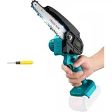 Mawiron - Akku-Kettensäge, 6-Zoll Akku-Mini-Kettensäge, leistungsstarke Holzsäge (ohne Akku), kompatibel mit Makita Batterien