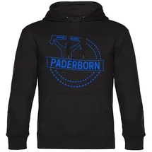 multifanshop Kapuzensweatshirt Paderborn - Meine Fankurve - Druck Blau schwarz XXL
