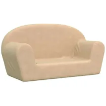 vidaXL Kindersofa vidaXL 2-Sitzer Creme Polyester