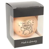 MUSIKBOUTIQUE Weihnachtsbaumkugel Weihnachtskugel mit Schlagzeug-Druck (einzeln), verschiedene Farben -, Musik, Weihnachten, Dekoration