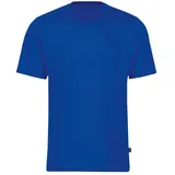 TRIGEMA T-Shirt "TRIGEMA T-Shirt aus 100% Baumwolle", Damen, Gr. XL, blau (royal), Single Jersey, 100% Baumwolle, Basic, lang, Rundhals, Shirts T-Shirt