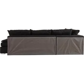 INOSIGN Ecksofa »Night & Day L-Form mit Dauer-Schlaffunktion ohne Armlehnen«, mit Boxspring-Bettfunktion 180x200 cm und Bettkasten, Dauerschläfer! schwarz