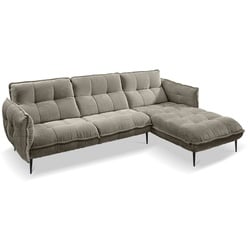 SOMETA Ecksofa Molto Stoff Braun Mocca