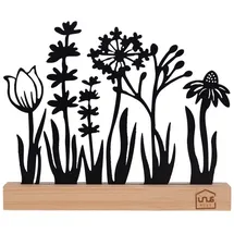 UNUS Aufsteller Blumenwiese Schwarz Holz/Metall
