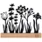 UNUS Aufsteller Blumenwiese Schwarz Holz/Metall