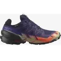 Salomon Speedcross 6 GORE-TEX Trailrunningschuhe sturmblau/orange/grün - 42