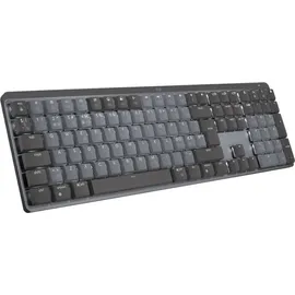 Logitech MX Mechanical Mini Graphite, LEDs weiß, Kailh Choc V2 LOW PROFILE BROWN, Logi Bolt, USB/Bluetooth, US (920-010780)