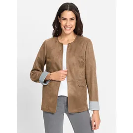 Witt Weiden Lederimitat-Blazer in camel | Gr.: 44
