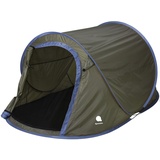 Pop Up Wurf Zelt 2 Personen 220 cm - grün - Camping Festival Automatik Trekking