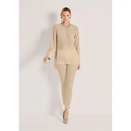Madeleine Hemdbluse mit kragenlosem Design cappuccino 34