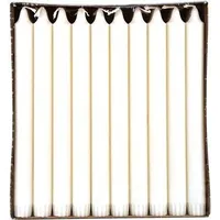 Papstar Kronkerzen 24 cm 120 St. weiß