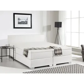 Beliani Boxspringbett 180 x 200 cm Weiß