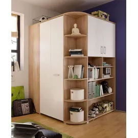 Begabino Corner 146 x 198 x 133 cm eiche sonoma optik/weiß