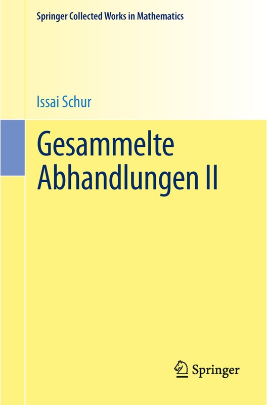 Gesammelte Abhandlungen Ii - Issai Schur, Kartoniert (TB)