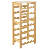 [en.casa] Weinregal Äänekoski 94x47x29 cm Bambus Natur