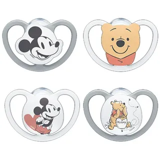 NUK Schnuller NUK Space Babyschnuller VORTEILSET Disney Silikon 0-6