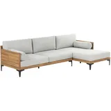 Beliani CAVEZZO Loungesofa grau/schwarz/braun