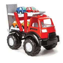 Pilsan Kinder Autotransporter 06516, Laderampe, vier kleine Autos ab 1 Jahr