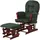 MCW Relaxsessel MCW-C76 Cord 320 g/m2 75 x 100 x 80 cm Grün mit Hocker