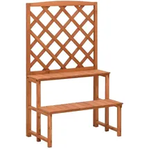 vidaXL Blumentreppe mit Rankgitter 70 x 42 cm Braun