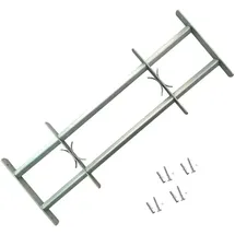vidaXL Fenstergitter Verstellbar 2 Stk. 700-1050 mm