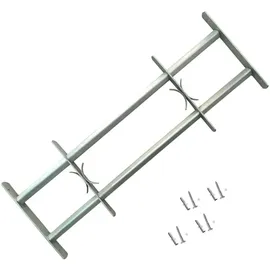 vidaXL Fenstergitter Verstellbar 2 Stk. 700-1050 mm